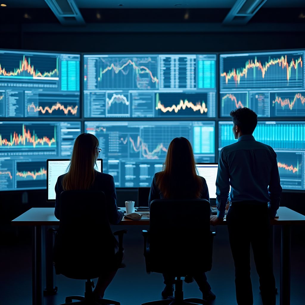 Sala de trading de la academia